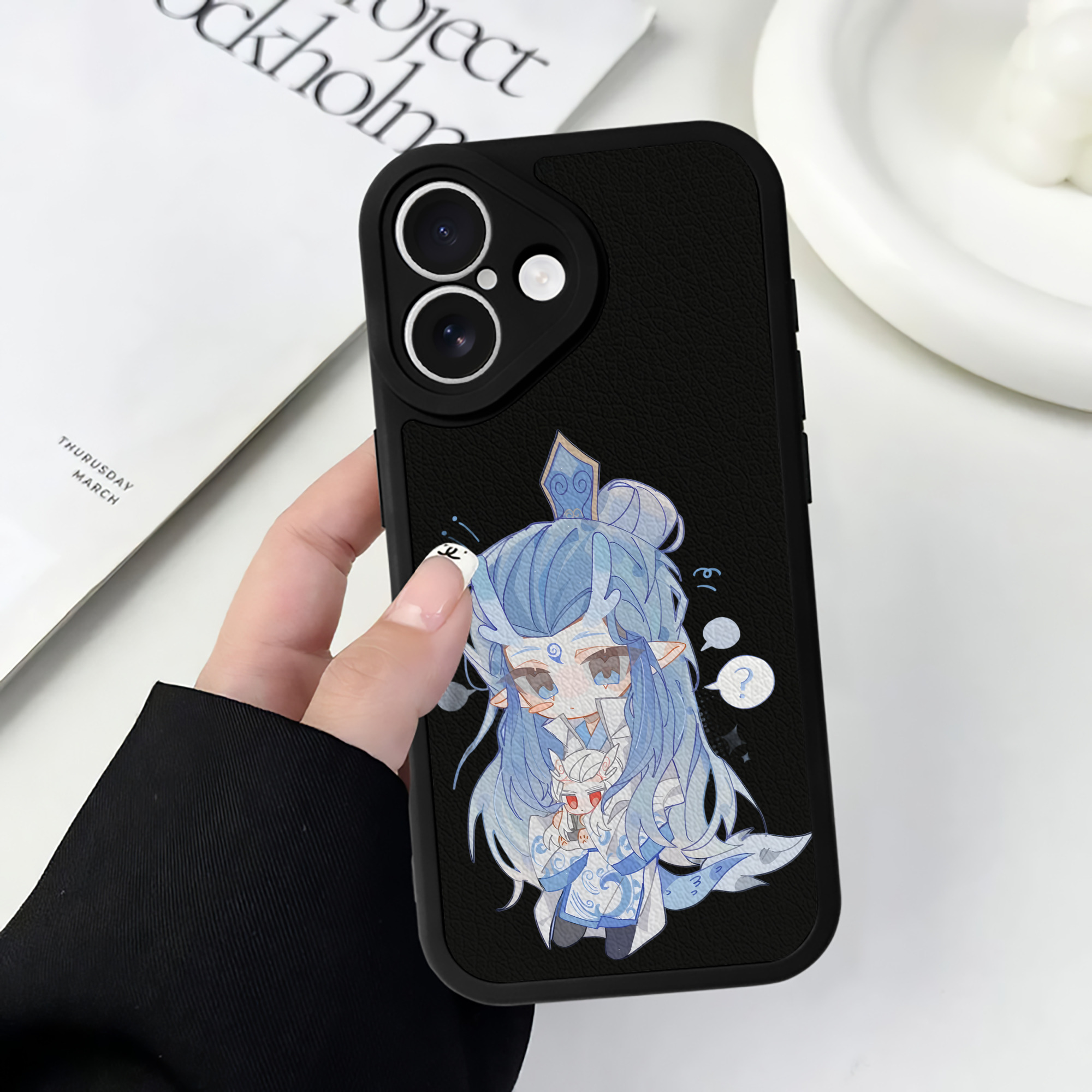 （画像用） Ne Zha 2 ナタ 魔童の大暴れ 【iPhone 16シリーズ対応】シリコンスマホケース（レザー調） 材質：シリコン